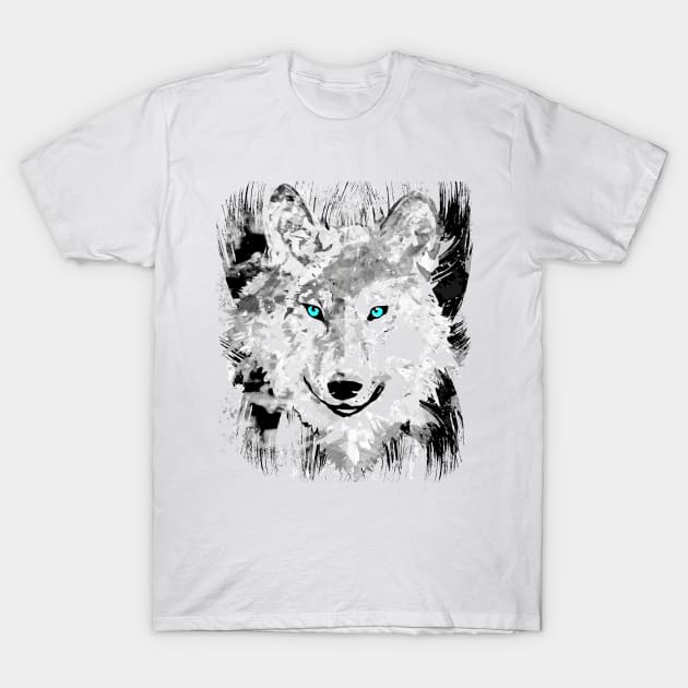 Wolf - Gray Wolf Head - Beautiful Eyes T-Shirt by BigWildKiwi